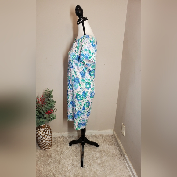 Lilly Pulitzer Women's Sophiletta Dress Cay To My Heart UPF 50+ Blue & Pink Sz M - Picture 8 of 13